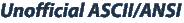 Unofficial ASCII/ANSI